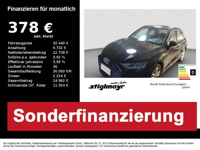 Audi A3 Sportback Advanced 35 TFSI KAMERA+NAVI+VC