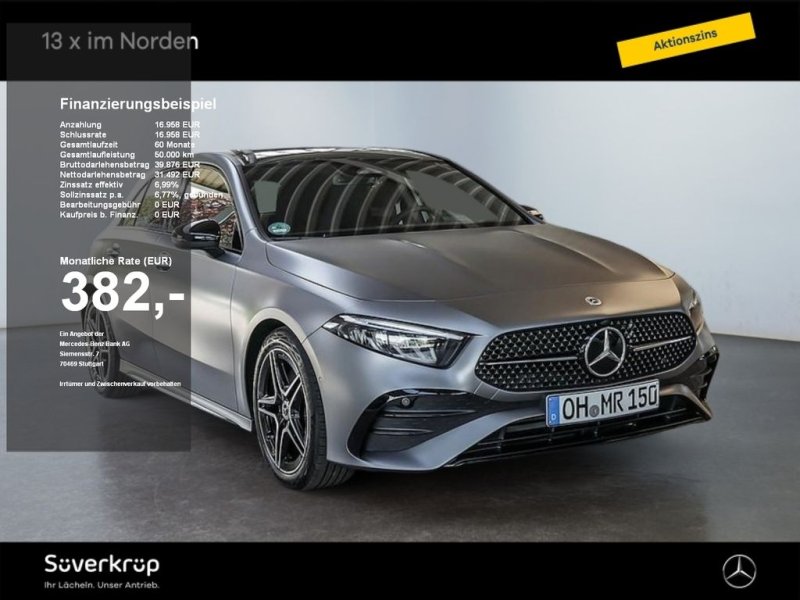 Mercedes-Benz A 220 d AMG NIGHT SPUR PANO AHK DISTR KAMERA