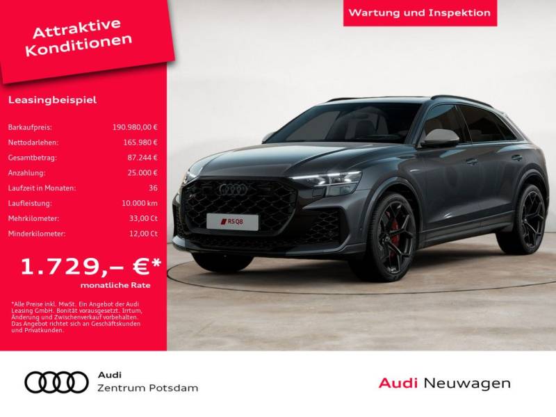 Audi RS Q8 SUV performance LASER PANO STANDHZ AHK