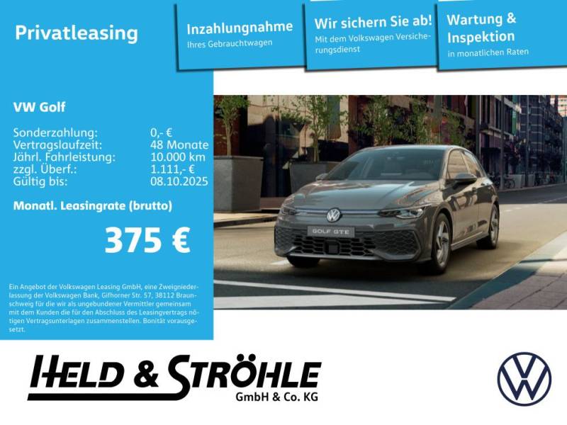 Volkswagen Golf GTE eHybrid ->BoostLeasing bis 08.10.2025