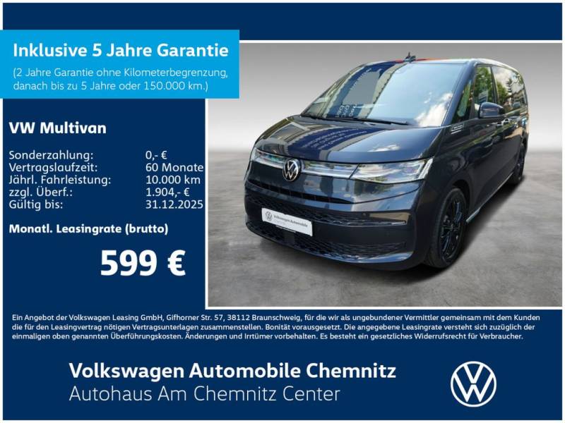 Volkswagen Multivan GOAL 2,0 l 110 kW TDI SCR DSG 3124mm LÜ