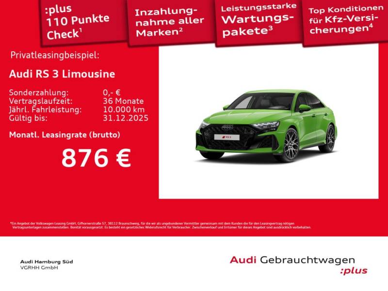 Audi RS 3 Limousine TFSI qu. SCHALENSITZE/280/CARBON
