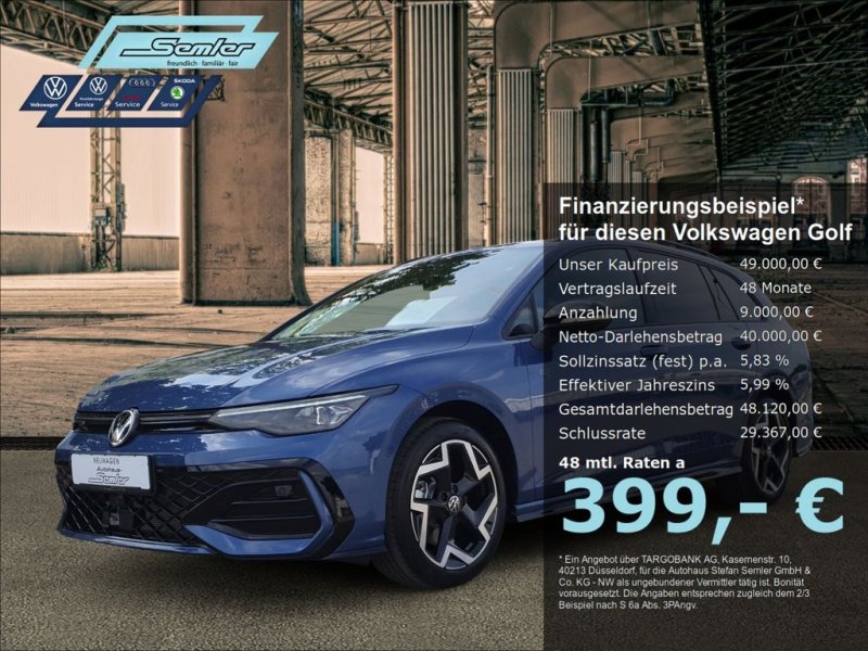 Volkswagen Golf VIII R-Line 2,0l TDI DSG HUD AHK NAVI MATRI