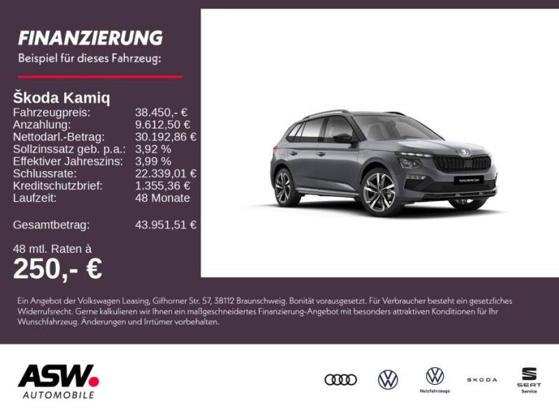 Skoda Kamiq Monte Carlo 1,5 TSI 150PS DSG ACC SHZ AHK