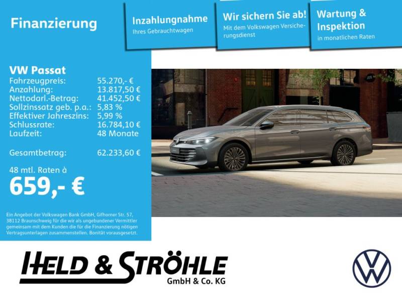 Volkswagen Passat Var. Elegance 2.0 TDI DSG LEDER PANO H/K