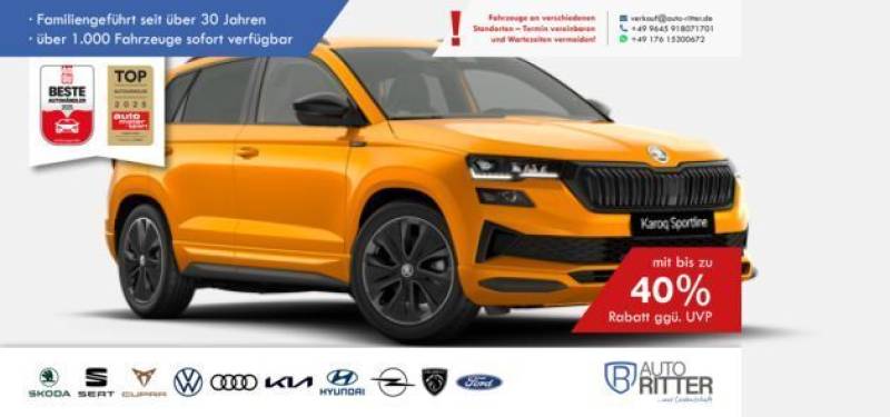 Skoda Karoq Sportline ACC-AHK-RFK-LED-Carplay-Klima...