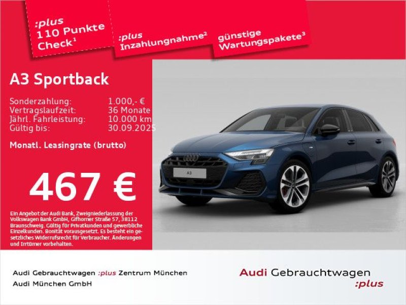 Audi A3 Sportback 45 TFSI e S tronic 2x S line SONOS/