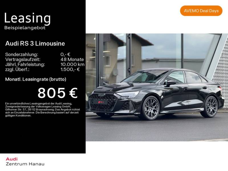 Audi RS 3 Limousine DUNKELOLIVE*KAMERAS*KERAMIK*CARBO
