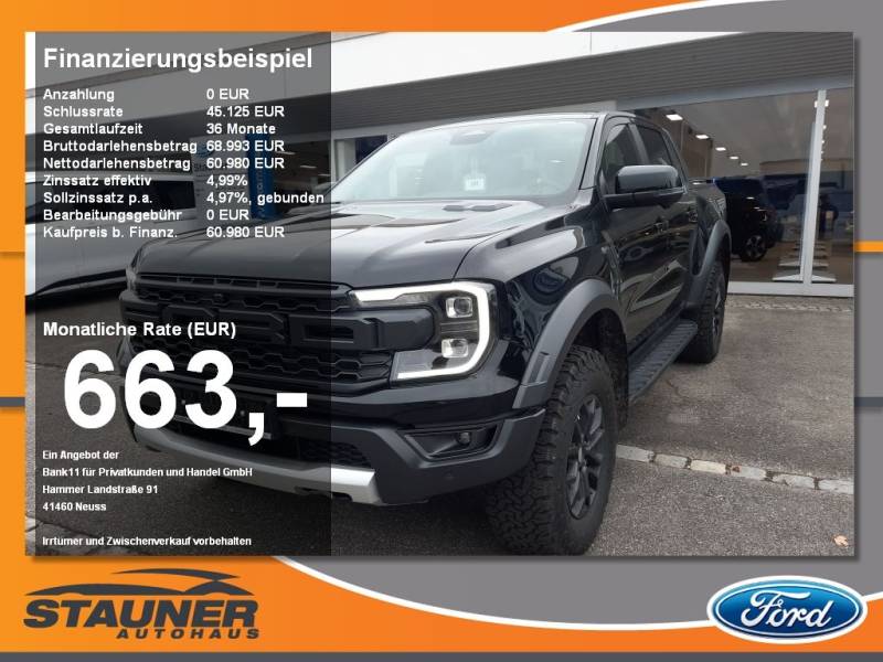 Ford Raptor 2.0l Doka RFK, AHK, PDC, LED, Rollo