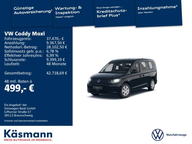 Volkswagen Caddy Maxi LR 2.0TDI 7-SITZER APPCON SHZ PDC