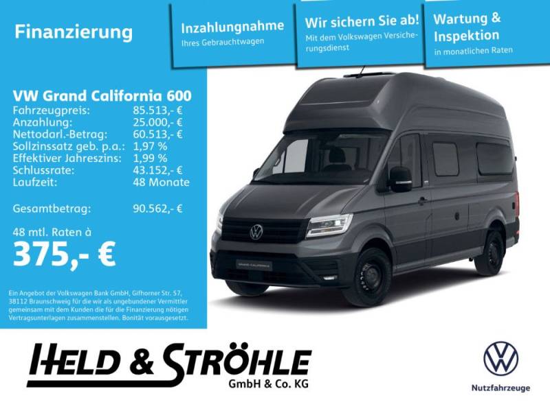 Volkswagen Grand California 600 GASHEIZUNG HOCHBETT LED