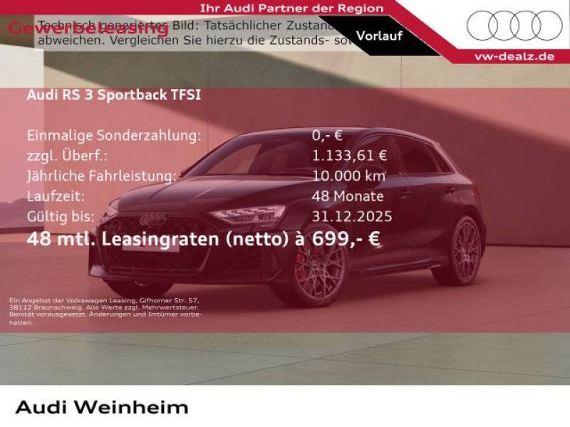 Audi RS 3 Sportback S-tronic quattro NAVI LED-Matrix