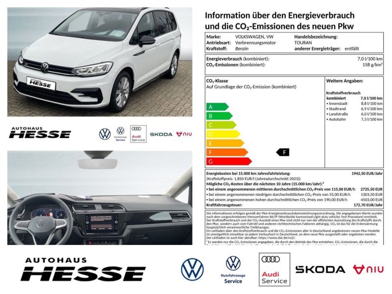 Volkswagen Touran 1.5 TSI Highline DSG, LED ACC Navi