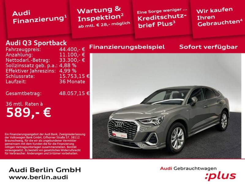 Audi Q3 Sportback S line 35 TDI S tr. RFK NAVI MATRIX