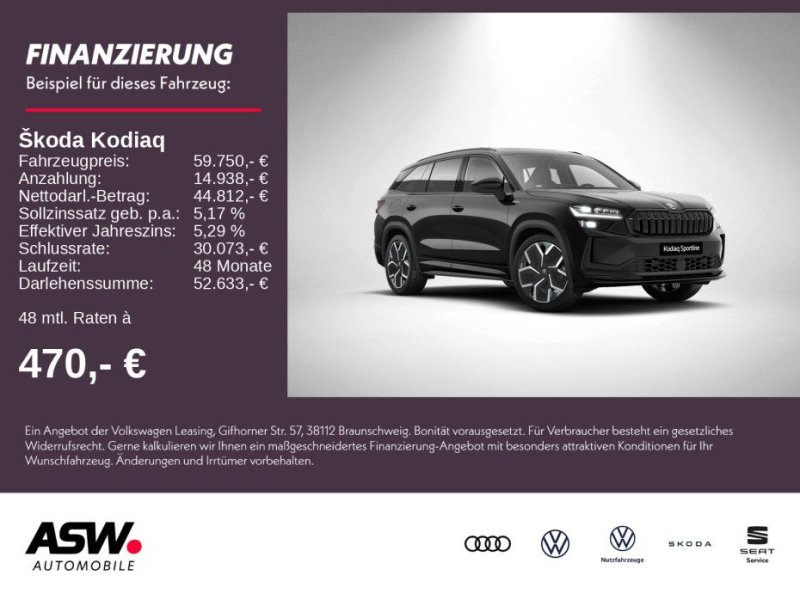 Skoda Kodiaq Sportline 2,0 TDI 193PS DSG 4x4 ACC Pano