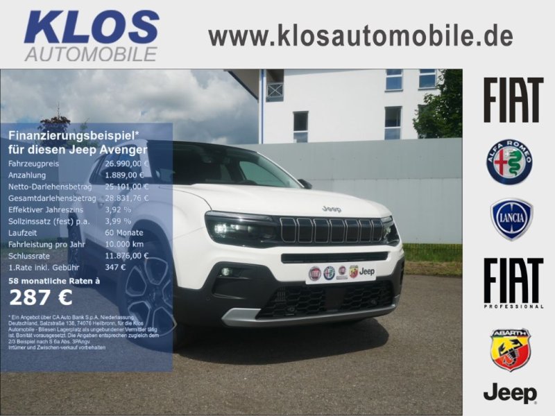 Jeep Avenger SUMMIT 1.2 T3 100 PS SCHIEBEDACH INFO KO