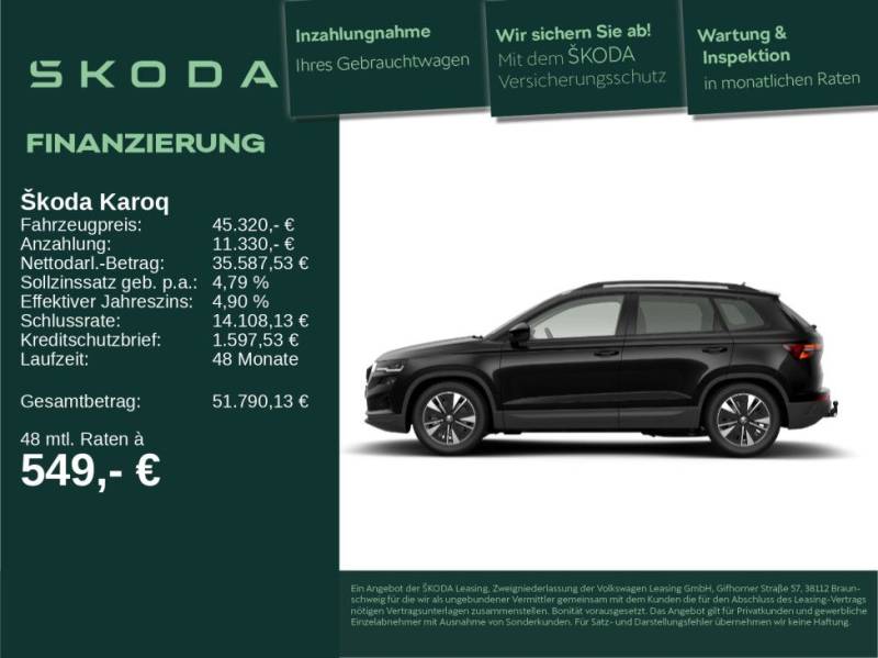 Skoda Karoq Balance1,5 TSI 110kW DSG R-KAM AHK NAV SHZ