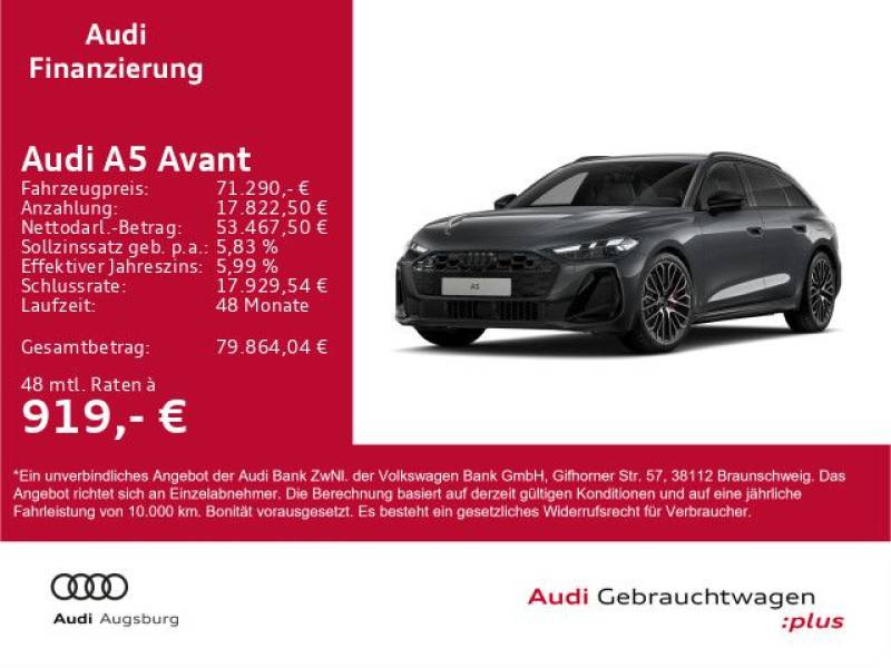 Audi A5 Avant e-hybrid qu. 2x S line*HdUp*AHK*ACC*20"