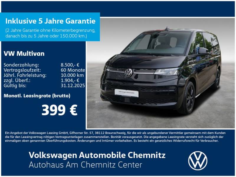 Volkswagen Multivan GOAL 2,0 110 kW TDI DSG 3124mm LÜ *AHK*