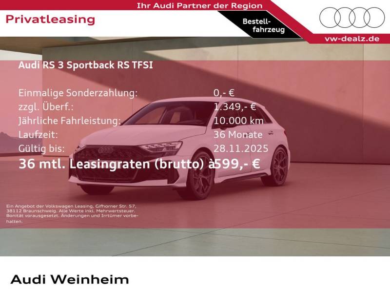 Audi RS3 Sportback S tronic LED DAB Klima  ALU 19"