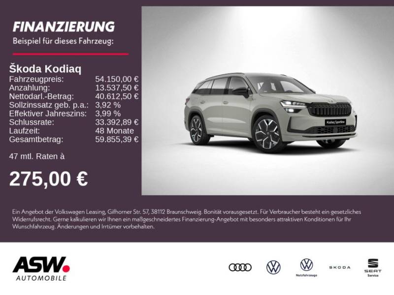 Skoda Kodiaq Sportline 1,5TSI iV 204PS DSG ACC SHZ AHK