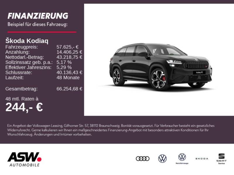 Skoda Kodiaq RS 2,0 TSI 265PS DSG 4x4 ACC 360° SHZ AHK