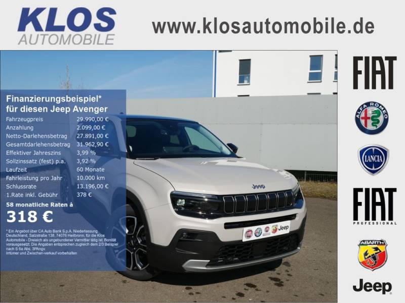 Jeep Avenger SUMMIT e-Hybrid 1.2 110 PS DCT6 SCHIEBED
