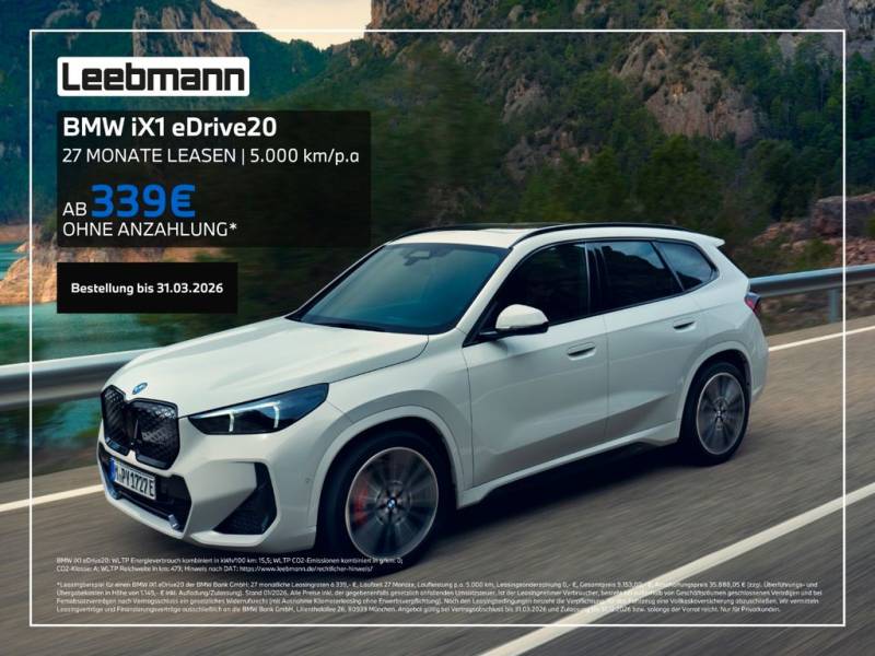 BMW iX1 eDrive20 Bestellaktion! Jahresstart!