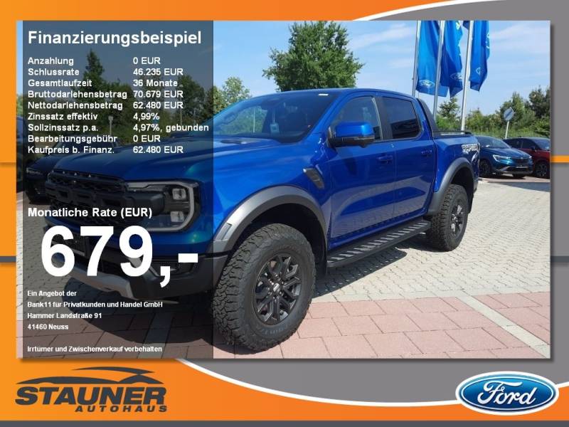 Ford Raptor 2.0l Doka RFK, AHK, PDC, LED, Rollo