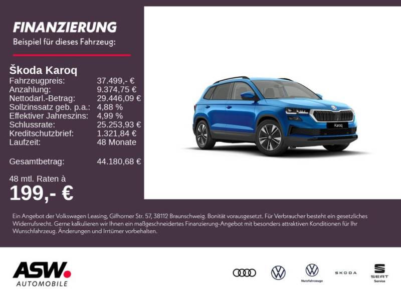 Skoda Karoq Balance 1,5 TSI 150PS DSG ACC SHZ PDC AHK