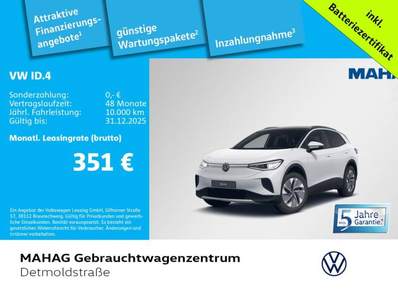 Volkswagen ID.4 Pure WärmePumpe CCS Navi LED Kamera Alu19Ha