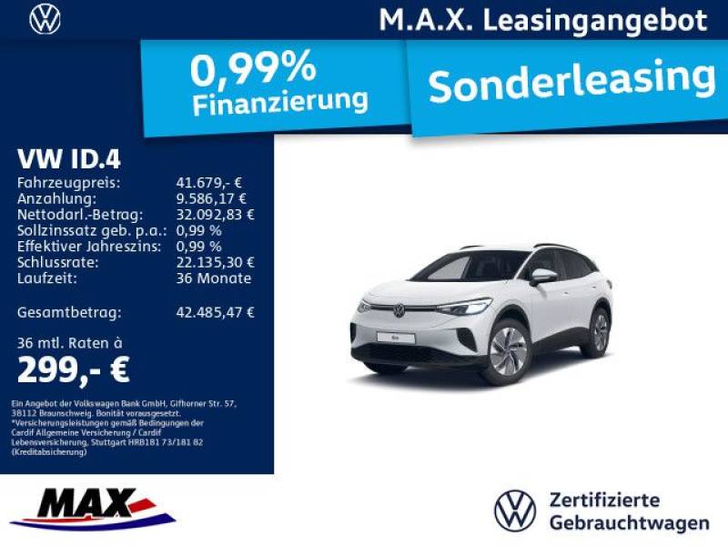 Volkswagen ID.4 Pro electric LED+NAVI+KAMERA+APP+ALU+KLIMA+