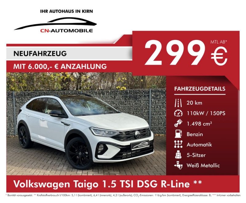 Volkswagen Taigo 1.5 TSI DSG R-Line #RATE ab 299,-€/Monat