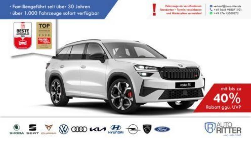 Skoda Kodiaq RS ACC-HuD-AHK-RFK-LED-Navi-Carplay-Kl...