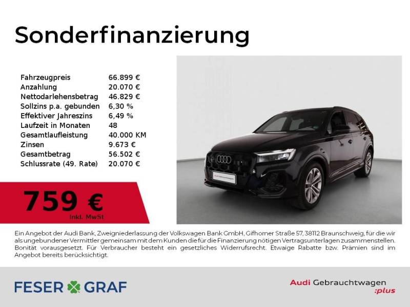 Audi Q7 45 TDI S line Ext/Maxtri/Pano/HuD/Luft/Air/AH