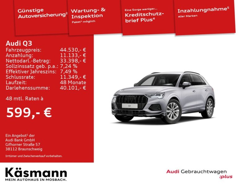 Audi Q3 advanced 35TFSI LED AHK NAV KAM PDC SHZ