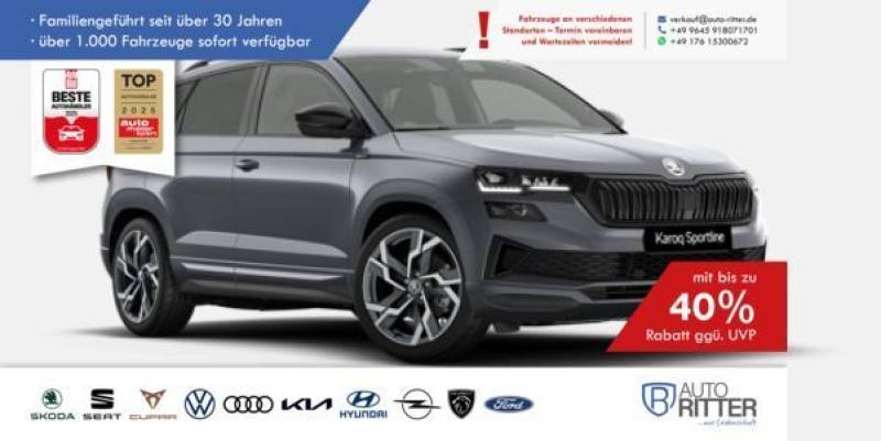 Skoda Karoq Sportline ACC-AHK-RFK-PANO-LED-Carplay-...