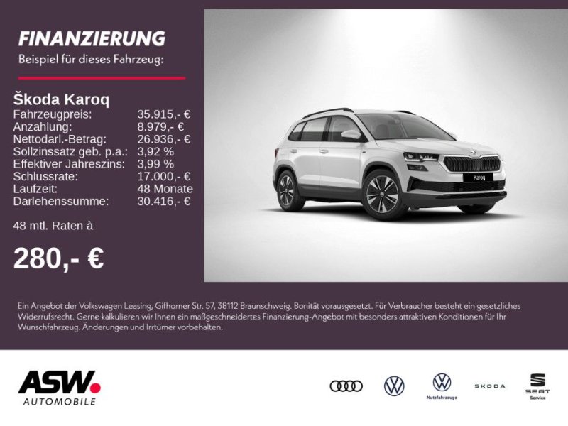 Skoda Karoq Tour 1,5 TSI 150PS DSG ACC Kamera SHZ ACC