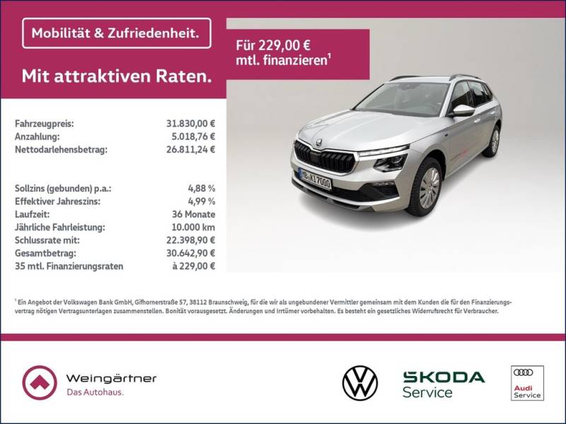 Skoda Kamiq 1.5 TSI Tour, AHK, Infotainment Paket, 17"