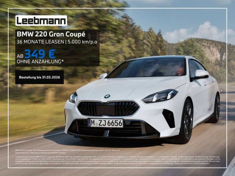 BMW 220 Gran Coupé Jahresstart! Frei konfigurierbar!