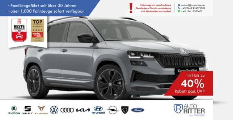 Skoda Karoq Sportline ACC-AHK-RFK-PANO-LED-Carplay-...