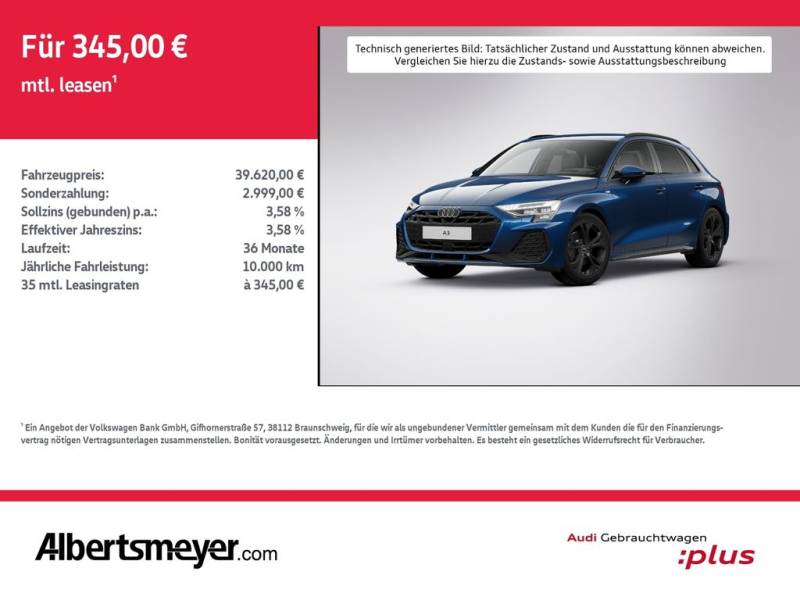 Audi A3 Sportback 35 TFSI S-LINE+MATRIX+AHK+OPTIKPAKE