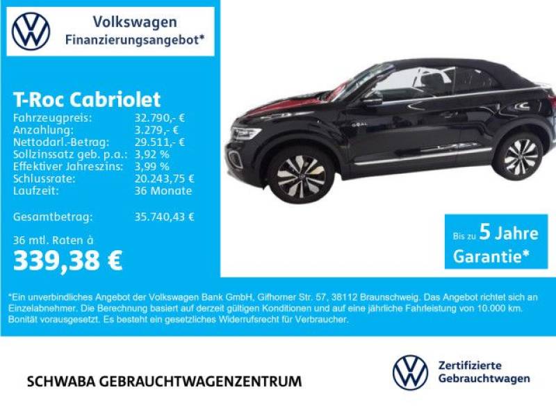 Volkswagen T-Roc Cabriolet Goal 1.5 TSI StdHz*ACC*SIDE*17"