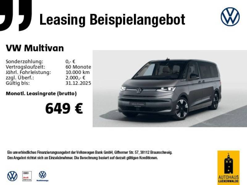 Volkswagen T7 Multivan 2.0 TDI Edition LÜ DSG *PANO*StdHz*