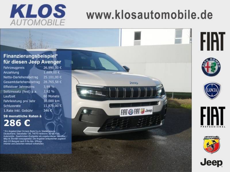Jeep Avenger SUMMIT 1.2 T3 100 PS SCHIEBEDACH NAVI IN