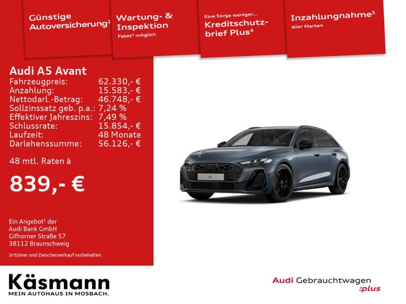 Audi A5 Avant TDI qu S line AHK MATRIX 360° NAV