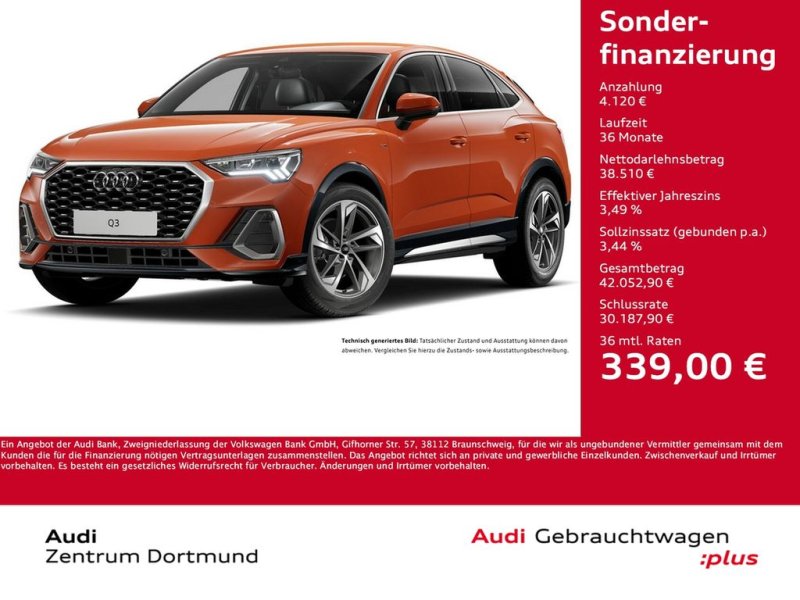 Audi Q3 Sportback 35 S LINE AHK LM19 ACC NAVI+ SITZHZ