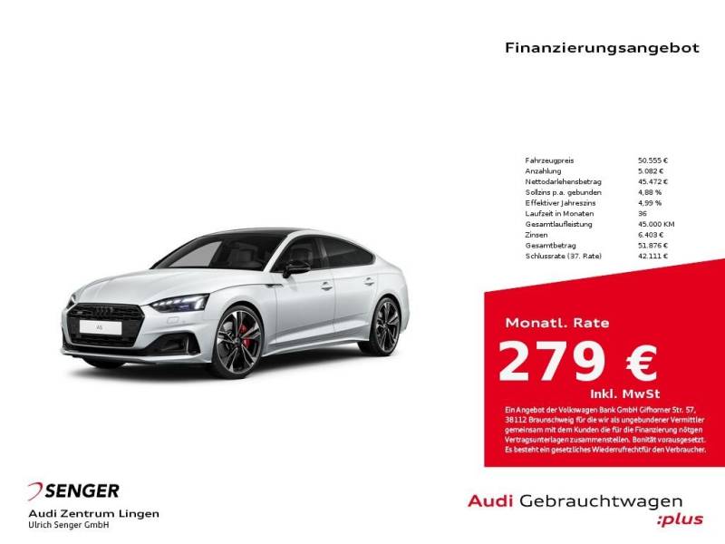 Audi A5 Sportback 45 TFSI quattro S tronic Matrix BandO