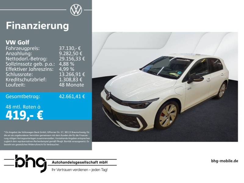 Volkswagen Golf 1.5 eHybrid OPF DSG GTE