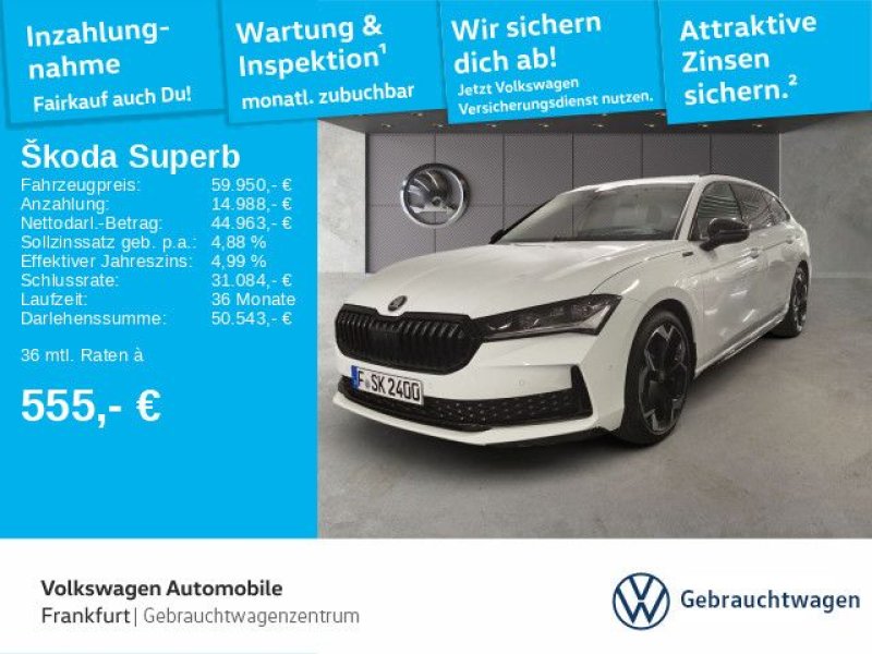 Skoda Superb Combi 2.0 TDI DSG 4x4 Sportline Navi DCC